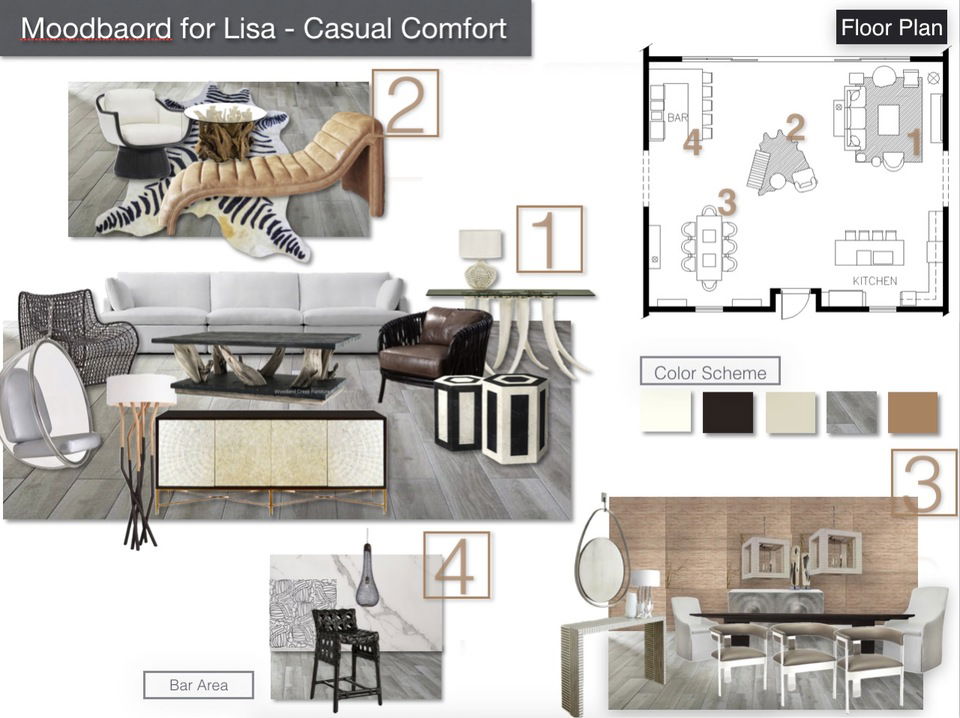 Luxury All White Modern Interior Design Renata P. Moodboard 2 thumb