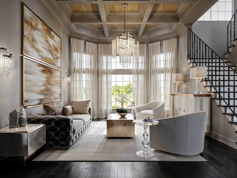 Glam Living Room Online Interior Design