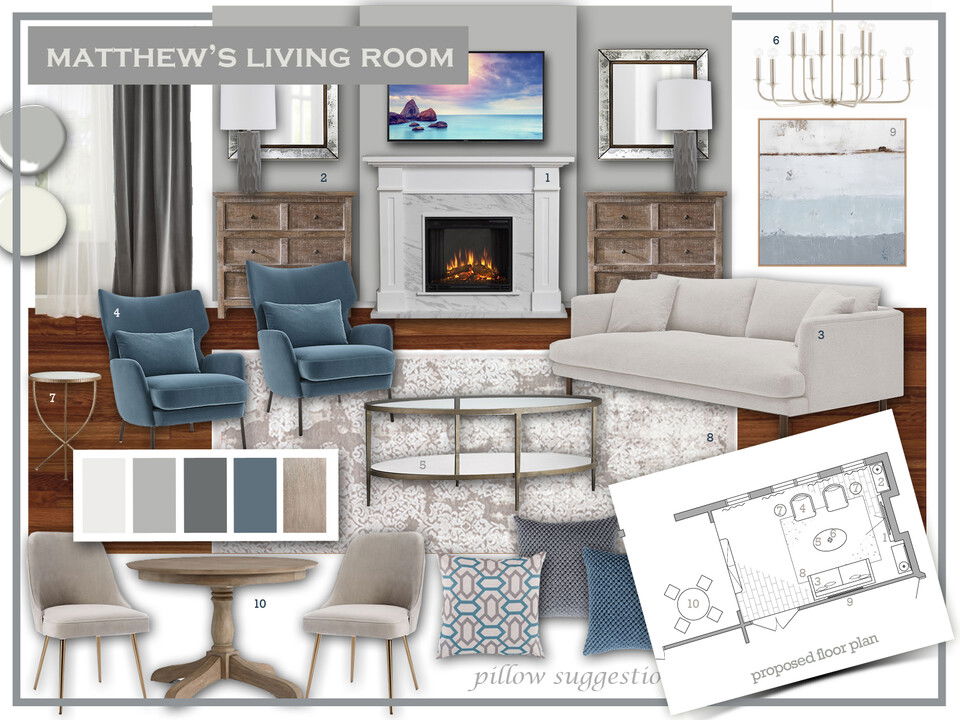 Greyish and Blue Transitional Home  Dragana V. Moodboard 1 thumb