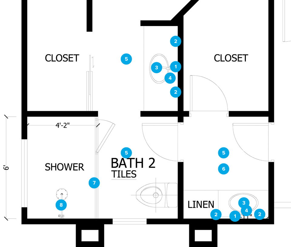 Online Designer Bathroom Floorplan