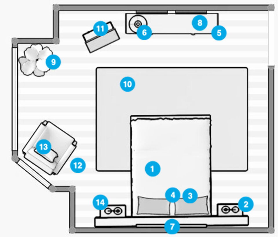 Online Designer Bedroom Floorplan