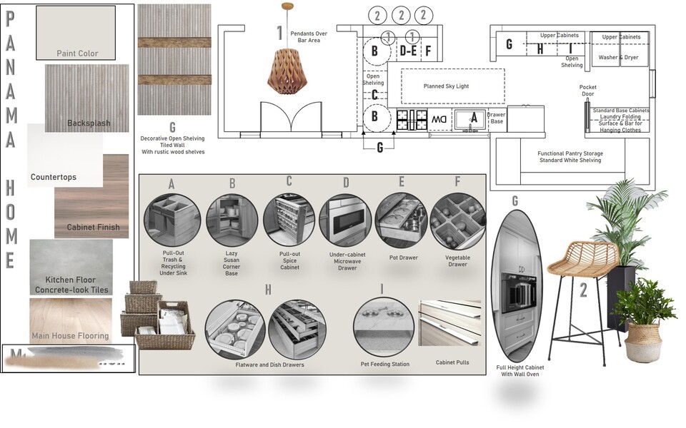 Sleek Scandinavian Style Kitchen Remodel Wanda P. Moodboard 2 thumb