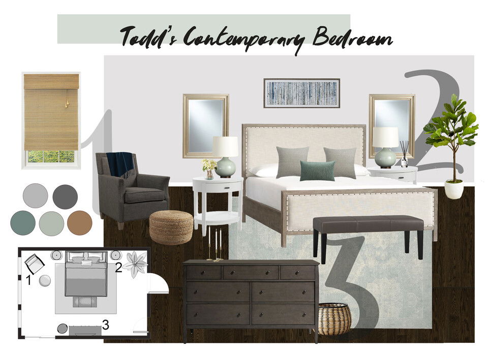 Moodboard 1 de Dormitorio de transición Paaj Y.