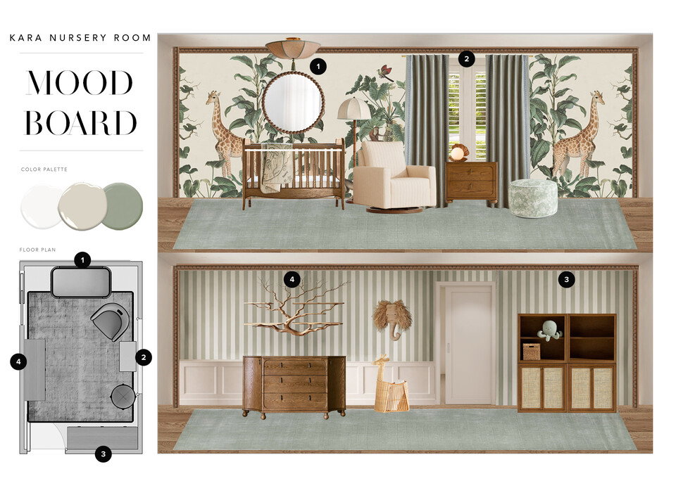 Woodland Safari Themed Nursery Design Erika F. Moodboard 2 thumb