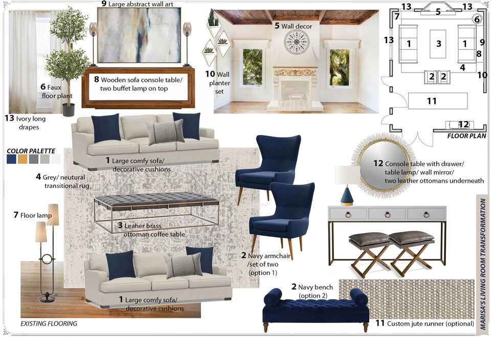 Wooden Ceiling Mediterranean Living Room Design Franzi K. Moodboard 1 thumb