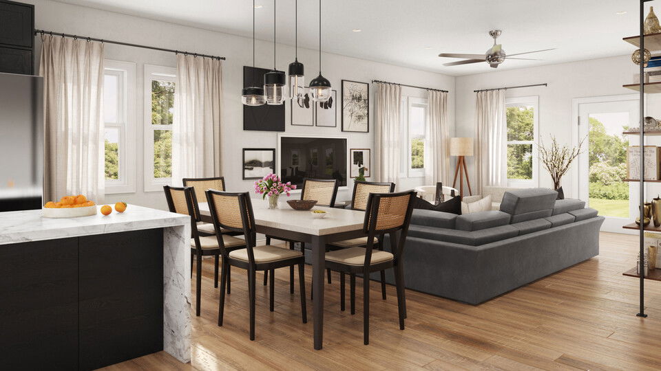 Online Designer Combined Living/Dining 3D Model 2