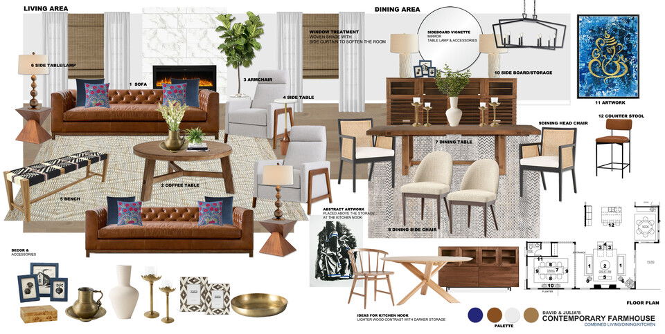 Contemporary Farmhouse with Indian Touches Ibrahim H. Moodboard 1 thumb