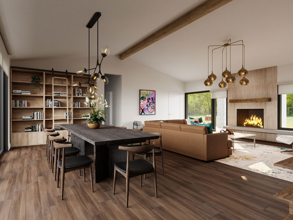 Online Designer Combined Living/Dining 3D Model 5