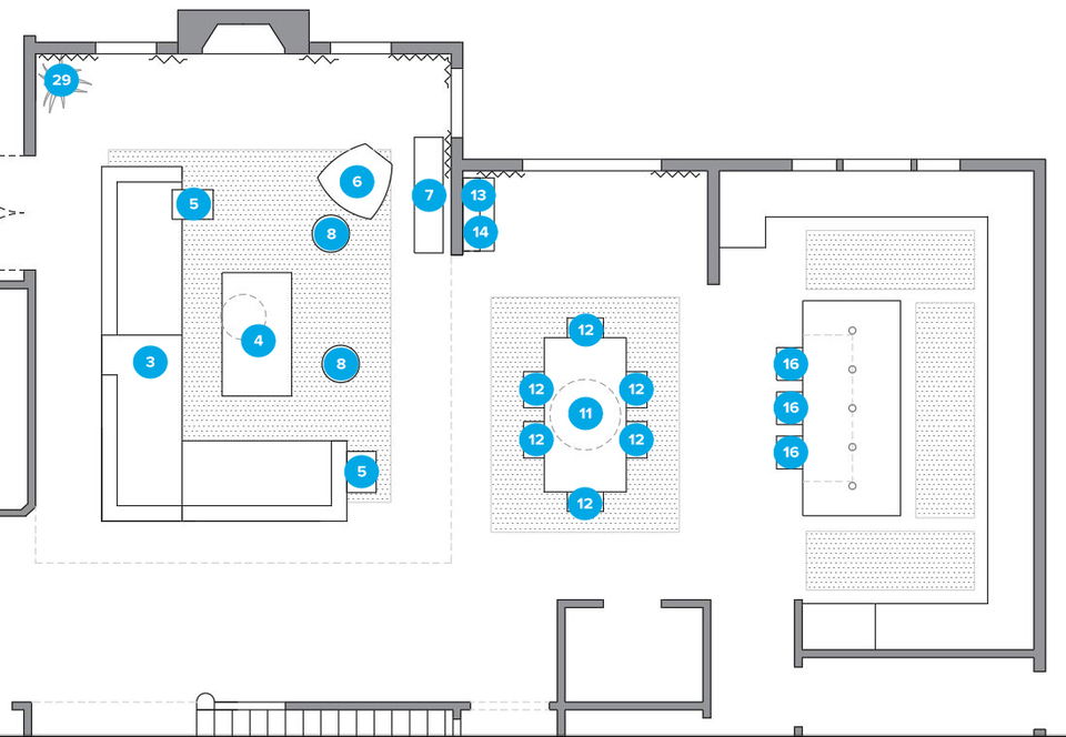 Online Designer Living Room Floorplan