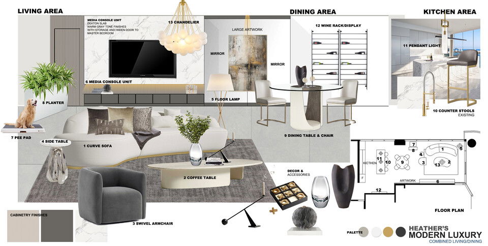Miami Luxurious Modern Condo Transformation Ibrahim H. Moodboard 2 thumb