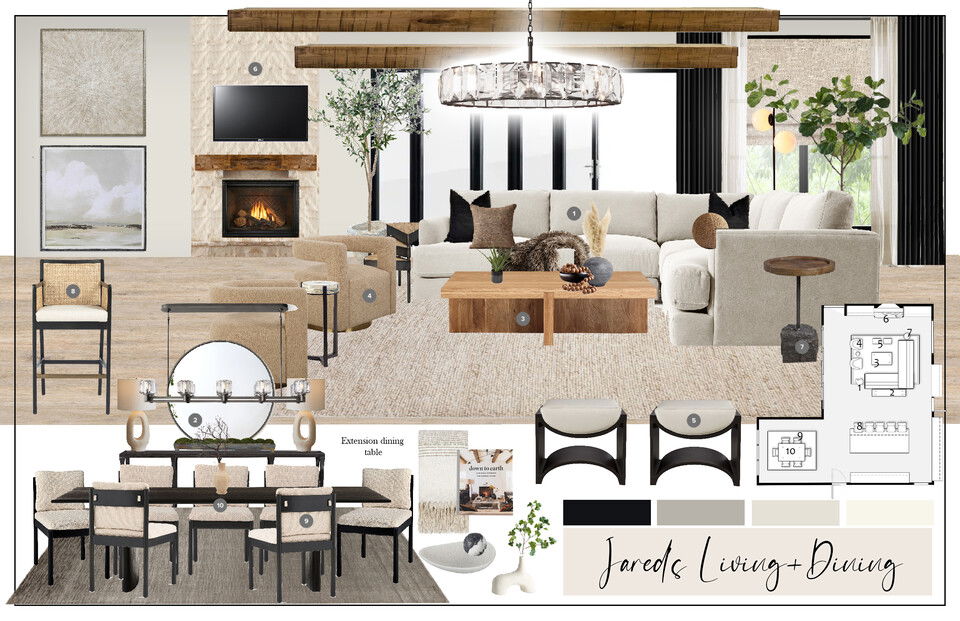 Modern Neutral Living Dining Room Combo Casey H. Moodboard 1 thumb
