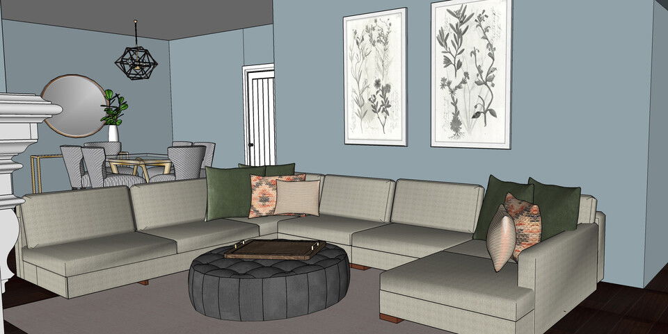 Online Designer Living Room 3D Model 2