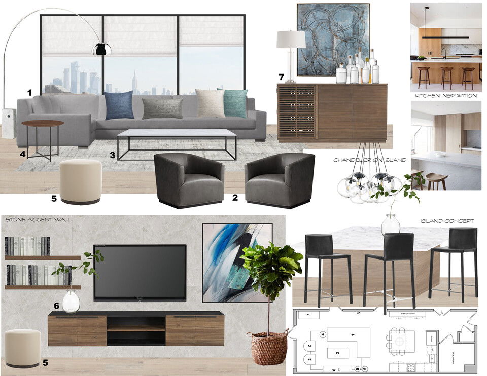 Versatile Contemporary Condo Interior Design Laura A. Moodboard 1 thumb