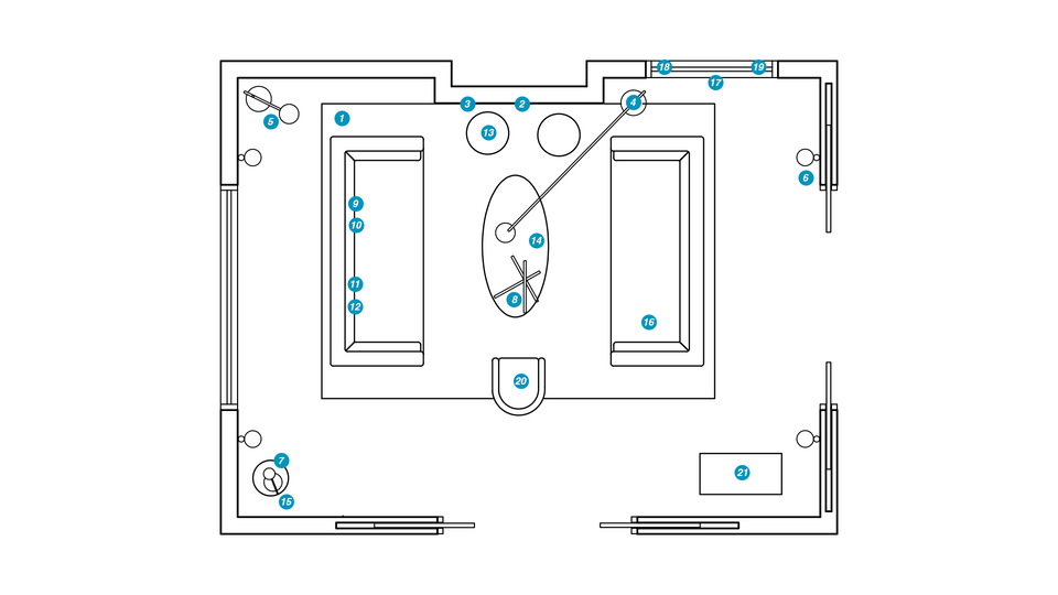 Online Designer Living Room Floorplan