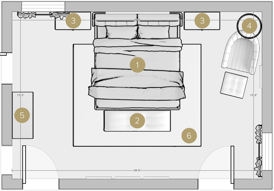 Online Designer Bedroom Floorplan