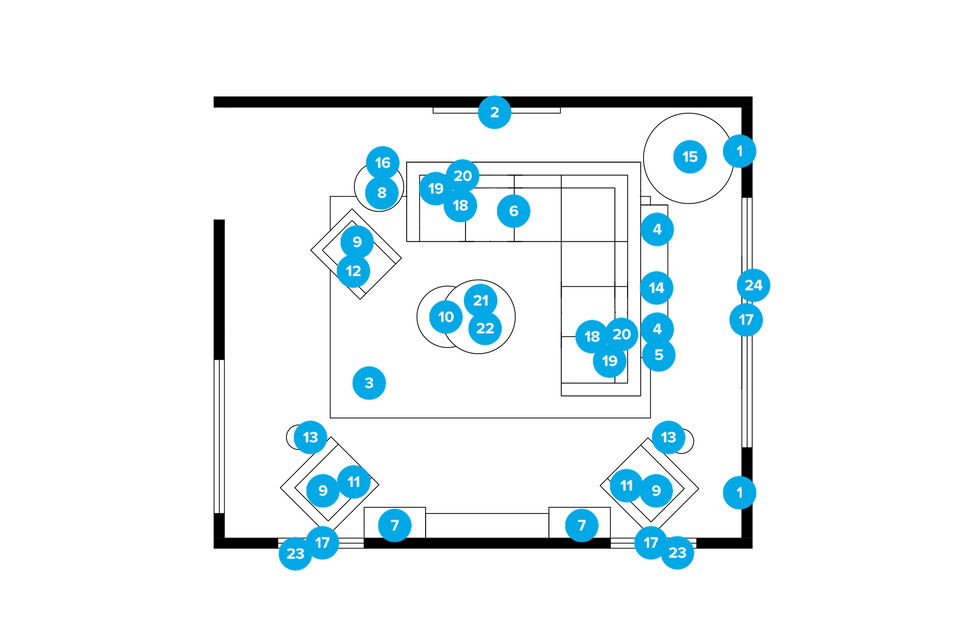 Online Designer Living Room Floorplan