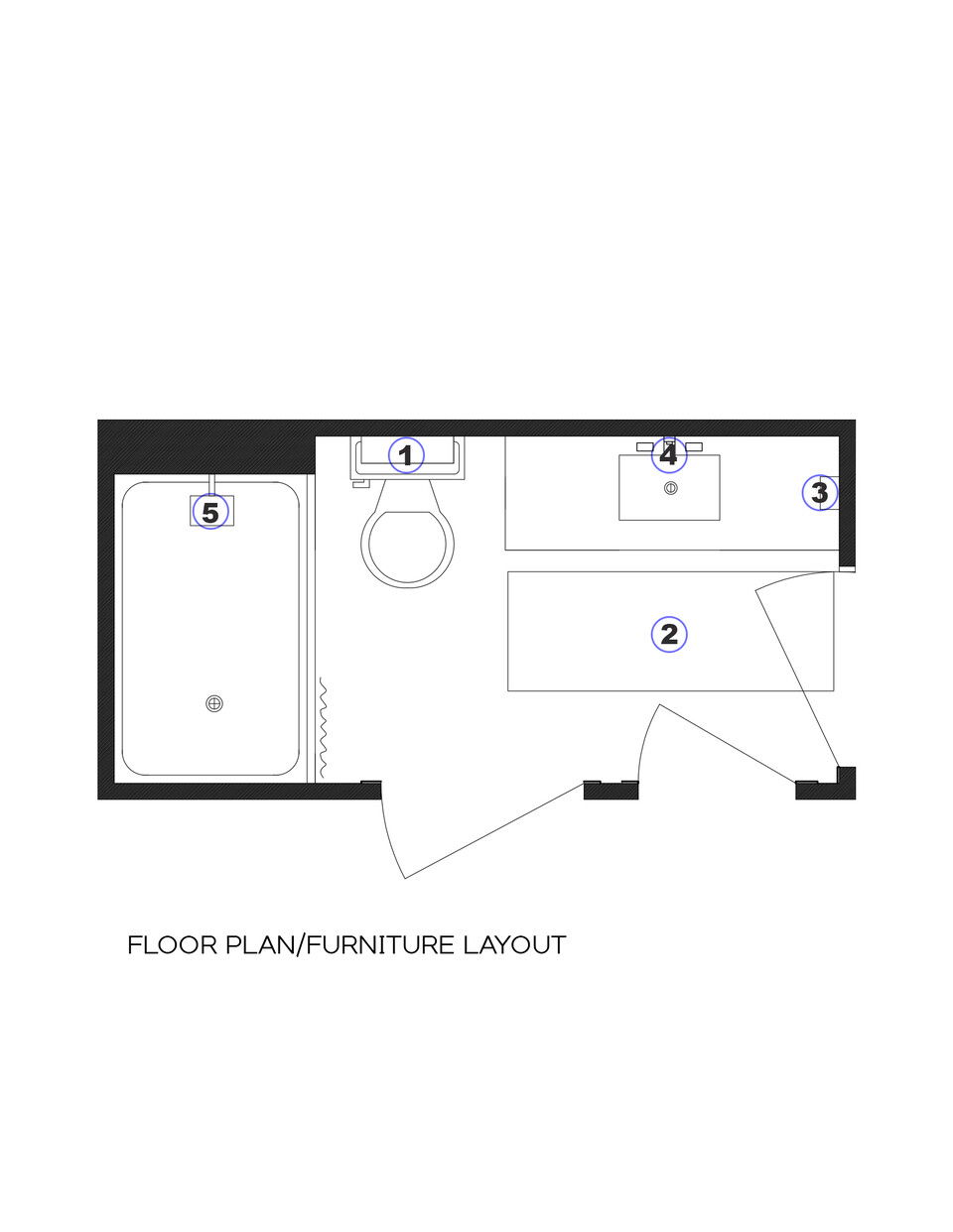 Online Designer Bathroom Floorplan