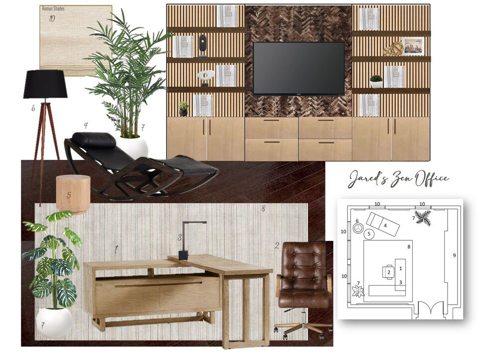 Zen Home Office Wanda P. Moodboard 1 thumb