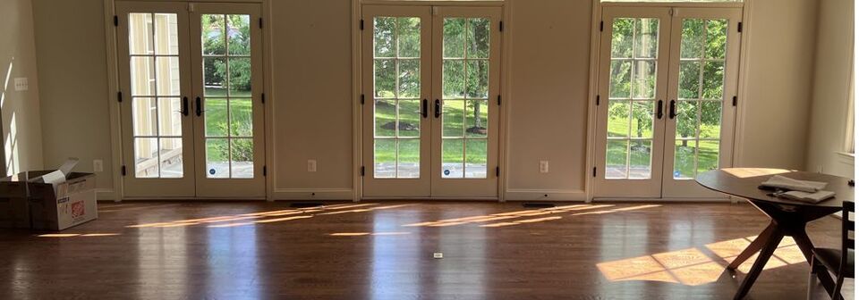 Serene Transitional Organic Living Room Design- Before Photo