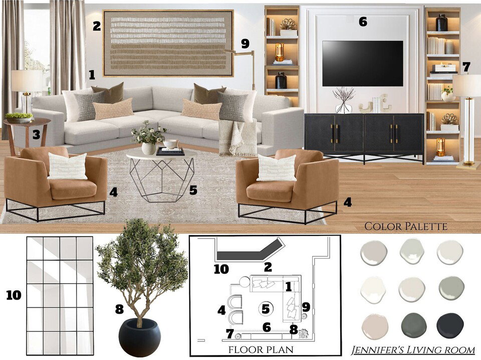 Sophisticated Modern Transitional Home Design Kamila A. Moodboard 2 thumb