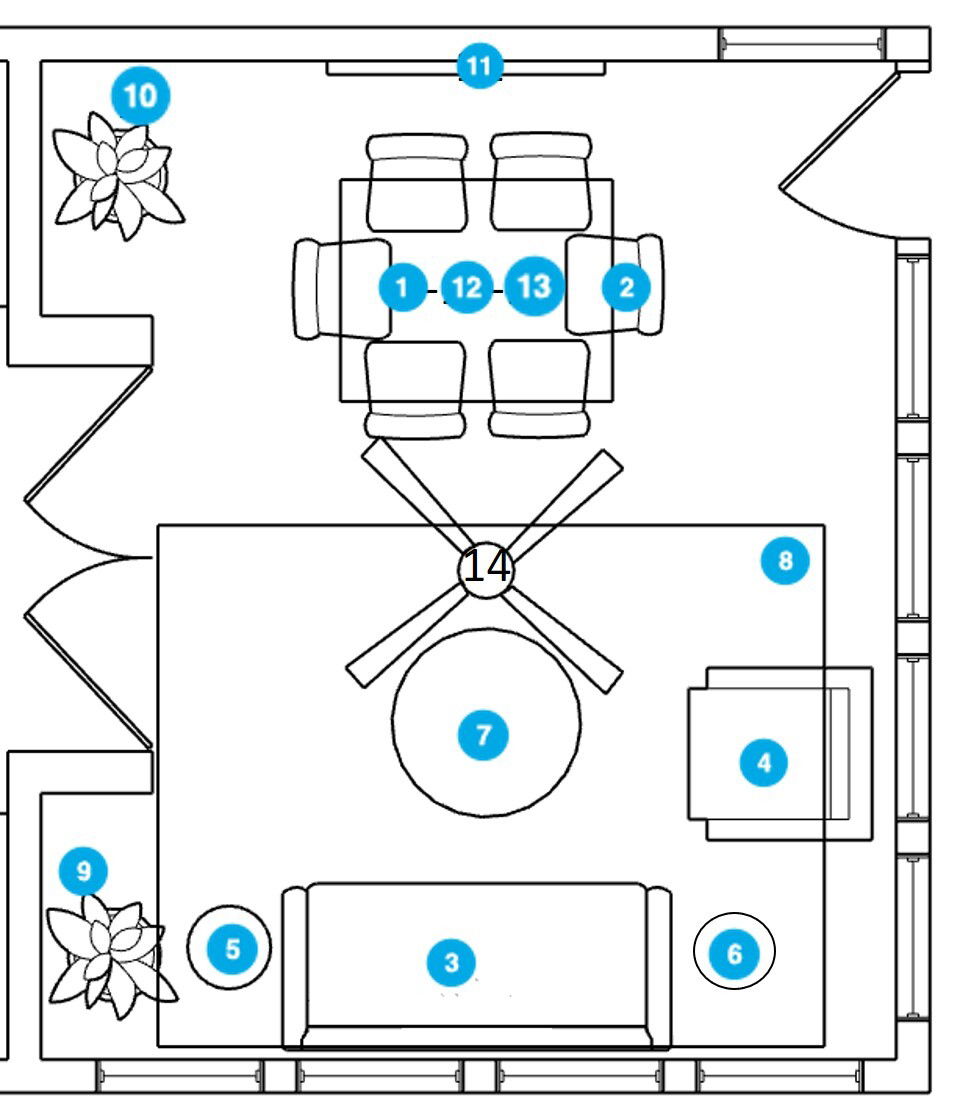 Online Designer Living Room Floorplan