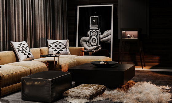 Modern Moody Interior Design by top Elk Grove interior designers