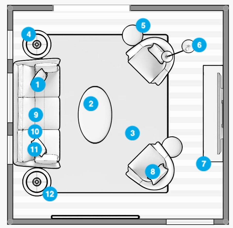 Online Designer Living Room Floorplan