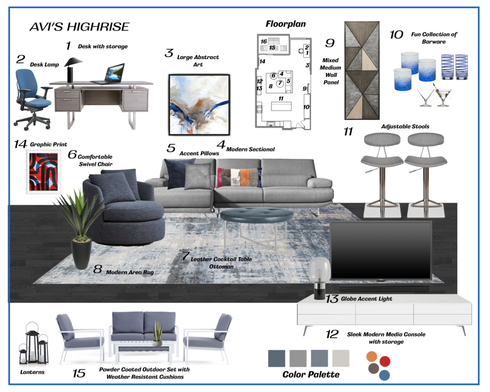 Airy Masculine Contemporary Living Room Design Theresa W. Moodboard 1 thumb