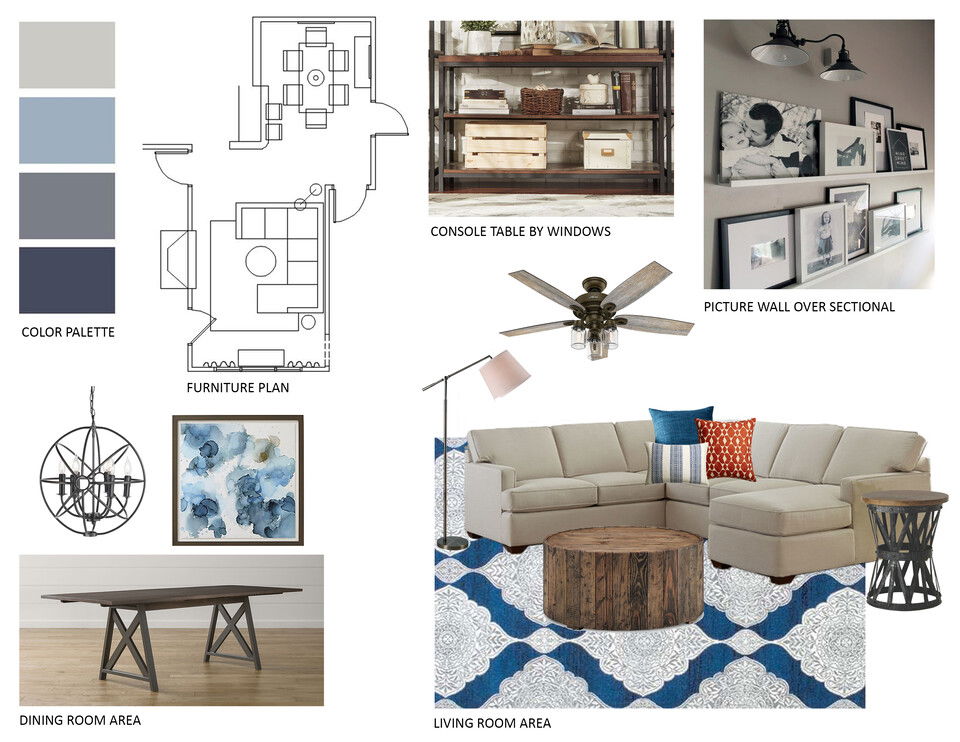 Small condo transitional living room Jennifer A.  Moodboard 1 thumb