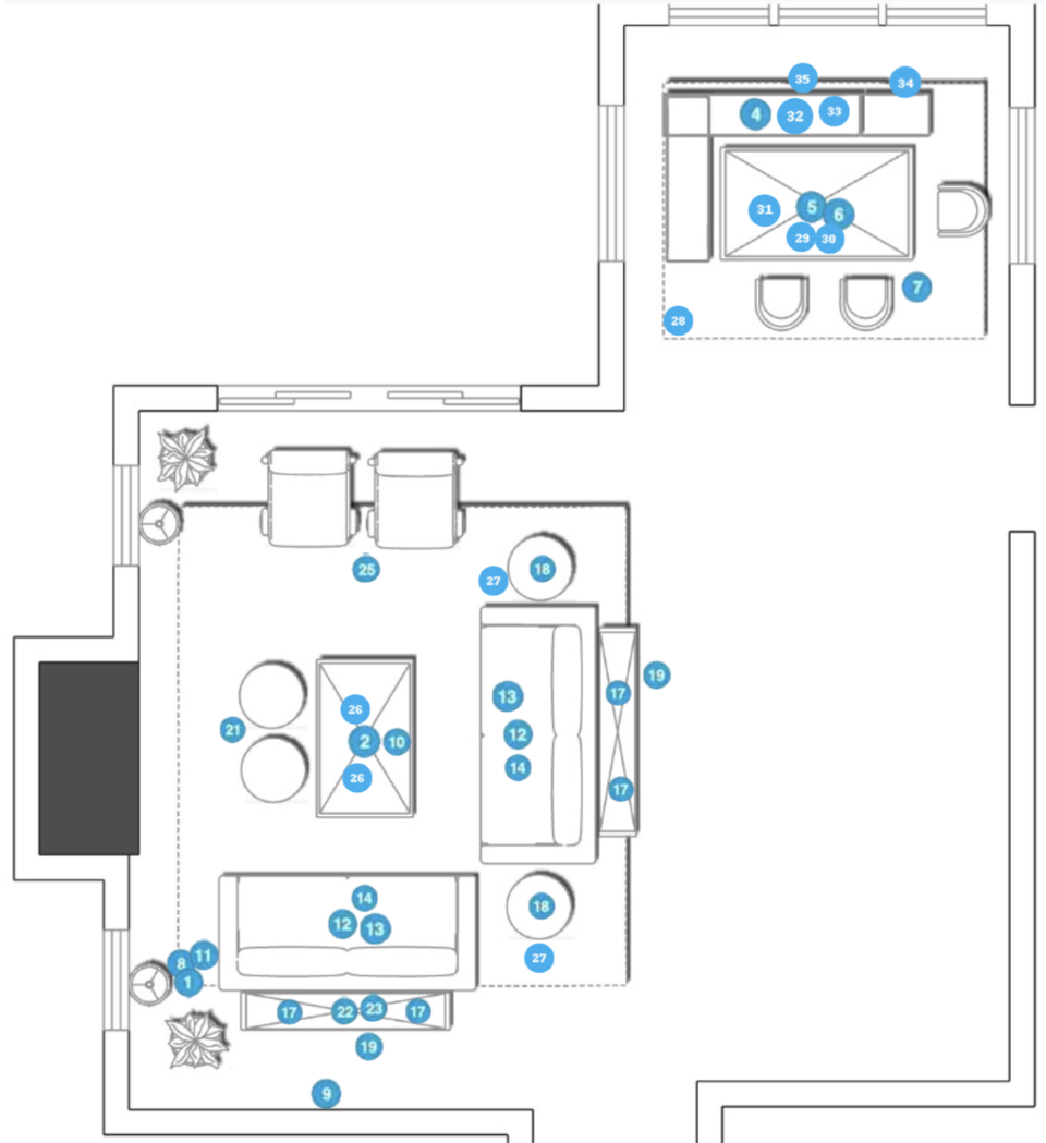Online Designer Living Room Floorplan
