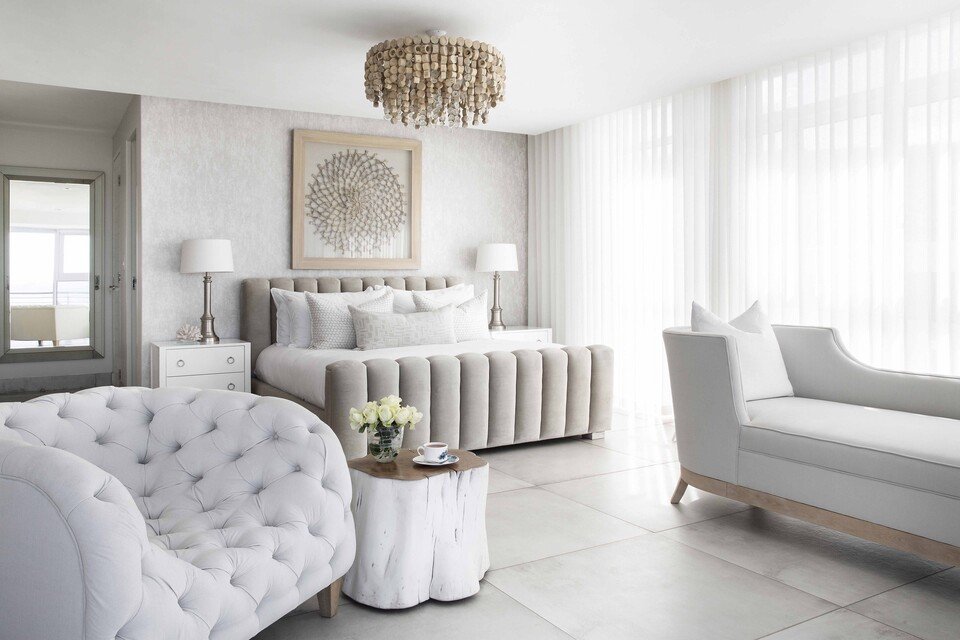 Contemporary White Bedroom Remodel