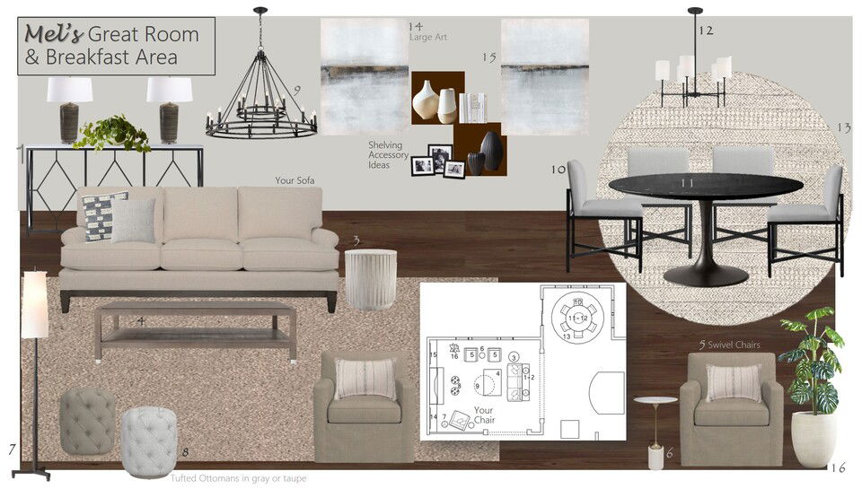 Diseño de espacio habitable abierto de doble altura Lux Wanda P. Tablero de inspiración 1