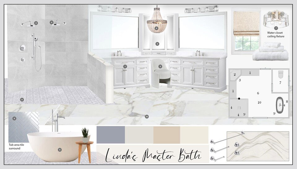 Luxurious Modern Spa-Inspired Bathroom Design Casey H. Moodboard 1 thumb
