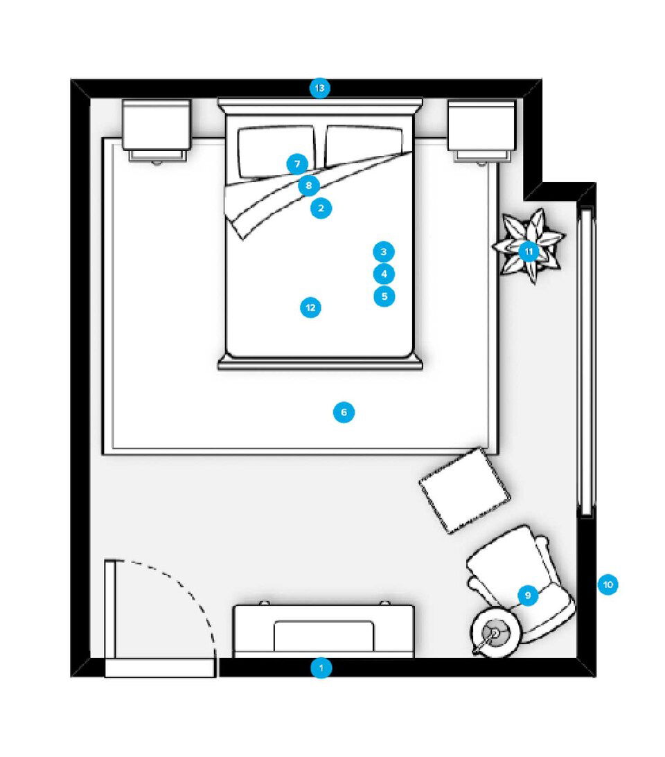 Online Designer Bedroom Floorplan