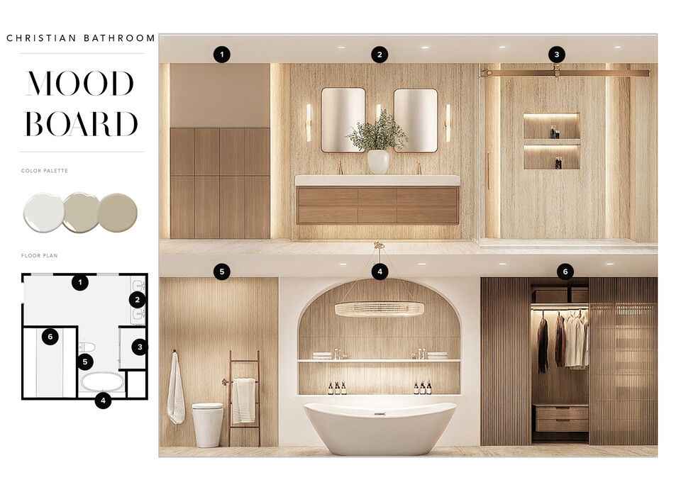 Serene Modern Elegance Bathroom Design  Erika F. Moodboard 1 thumb