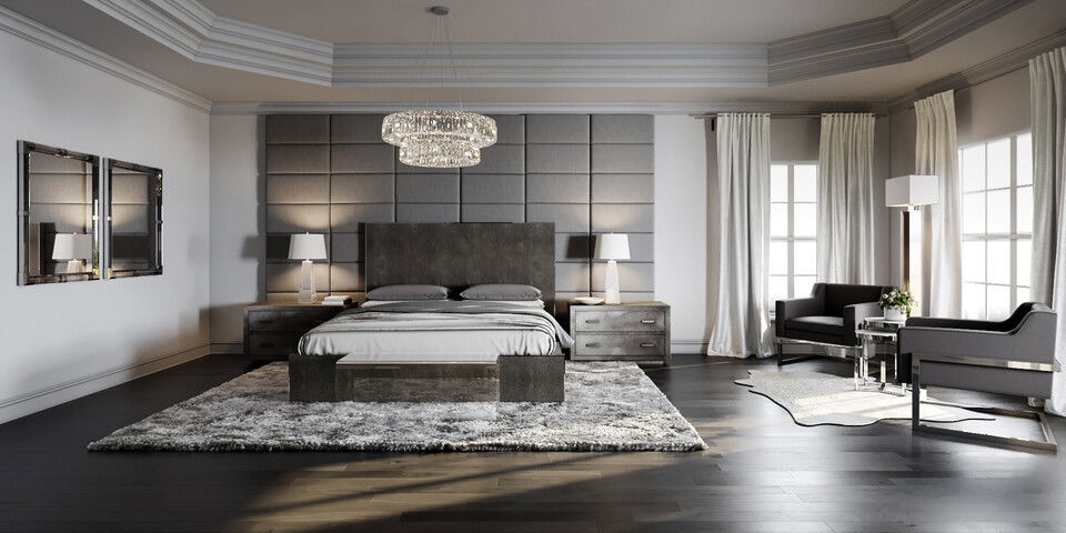 Online Designer Bedroom 3D Model 3