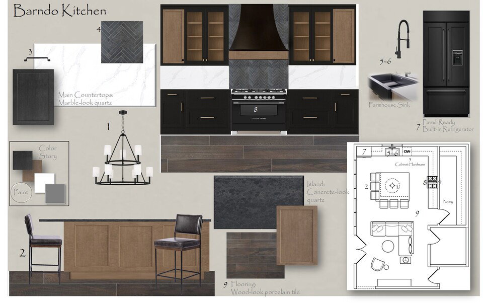Timeless Rustic Modern Kitchen Renovation Wanda P. Moodboard 1 thumb