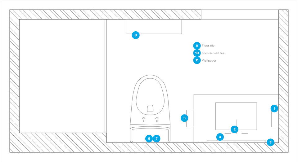 Online Designer Bathroom Floorplan