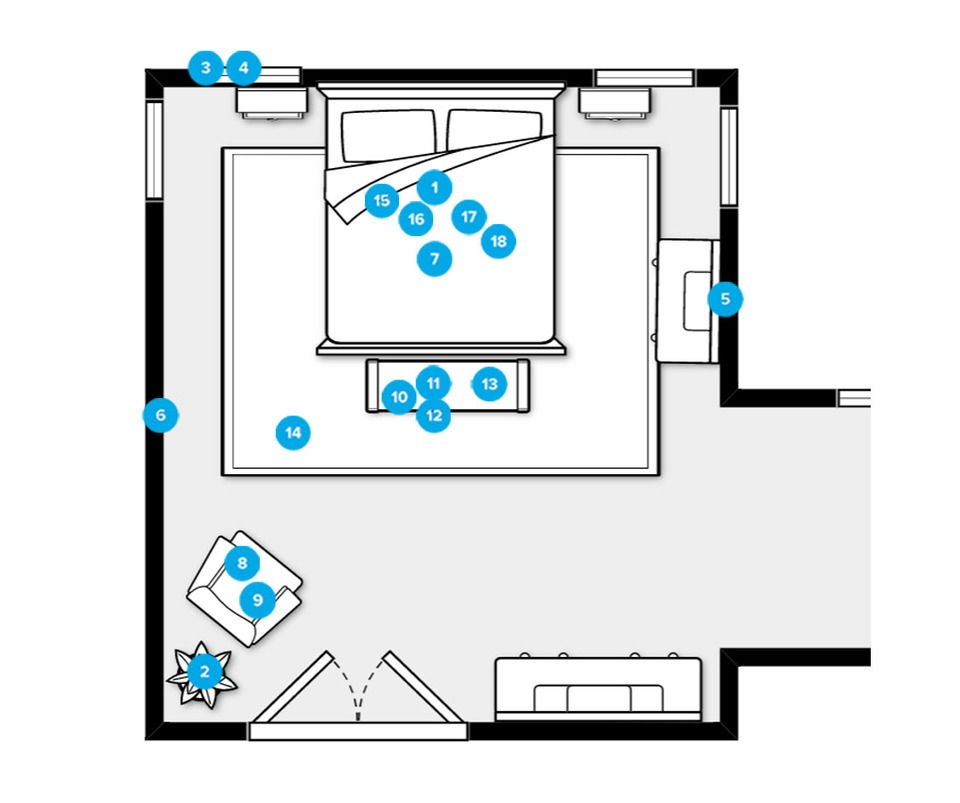 Online Designer Bedroom Floorplan