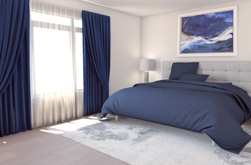 Online Designer Bedroom 3D Model 2