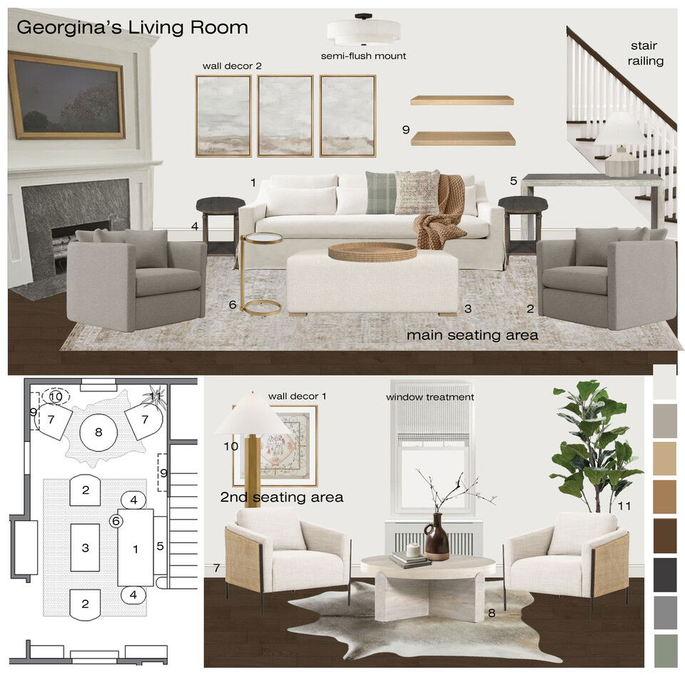 1930s Colonial Living Room Design Selma A. Moodboard 1 thumb