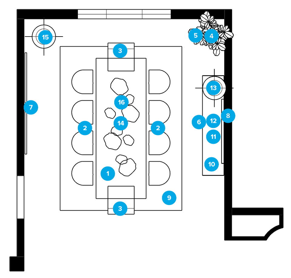 Online Designer Dining Room Floorplan