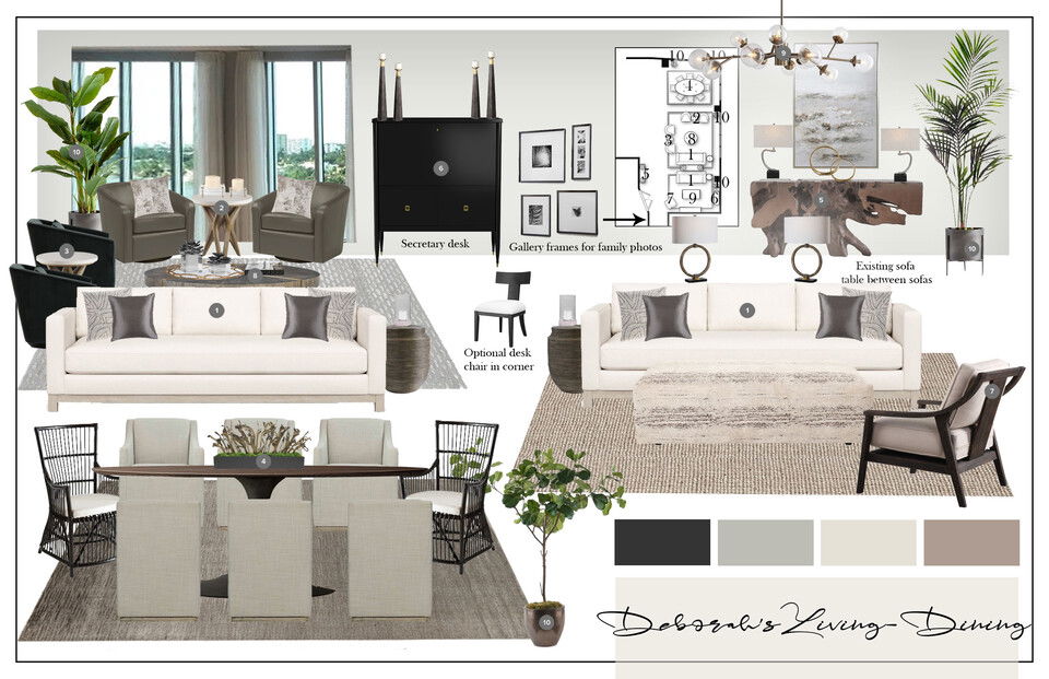 Classic Contemporary Living & Dining Room Casey H. Moodboard 1 thumb
