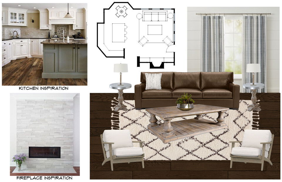 Stylish Eclectic Living Room and Kitchen Design Brittany J. Moodboard 2 thumb