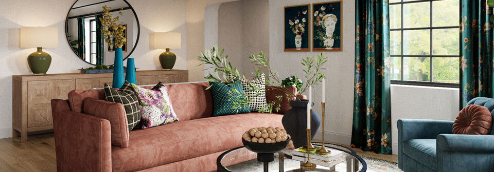 Eclectic Tudor Home  Interior Design- After Rendering