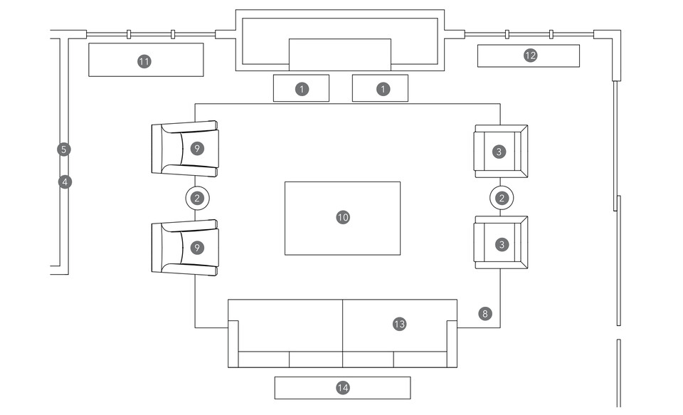 Online Designer Living Room Floorplan