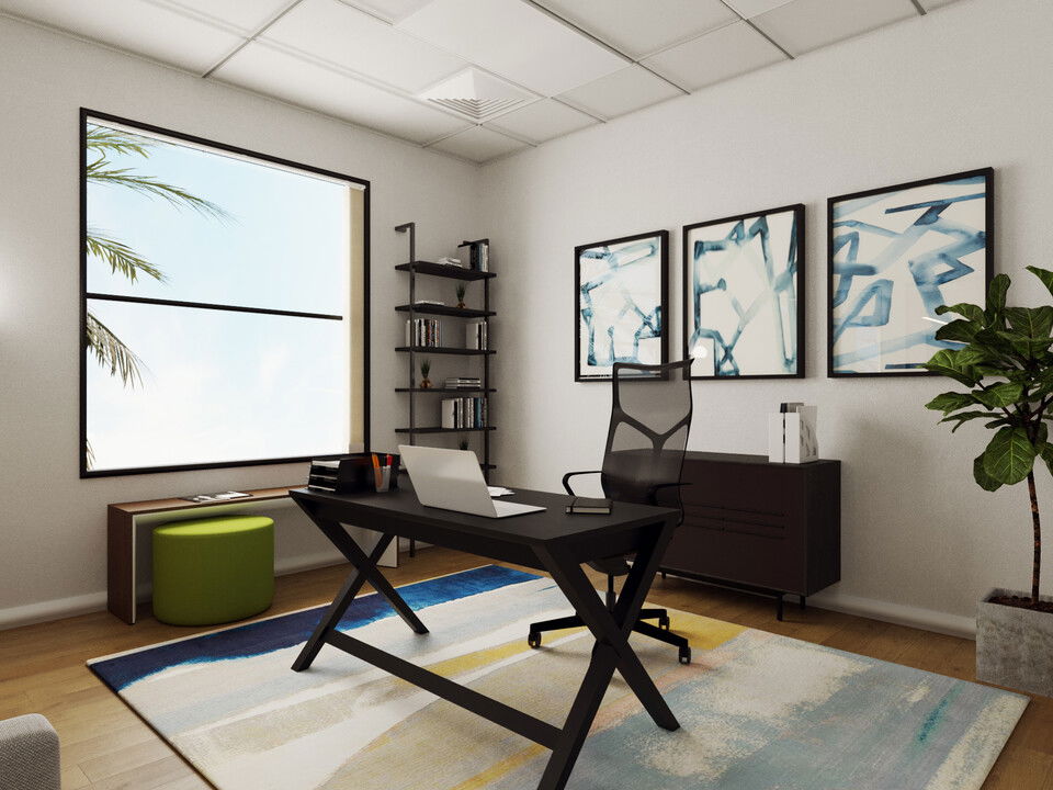 Bright Modern Open Space Office Interior Design