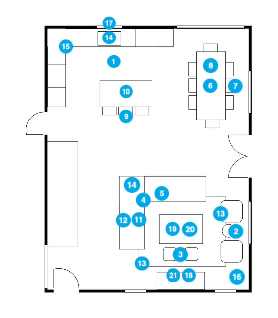 Online Designer Combined Living/Dining Floorplan
