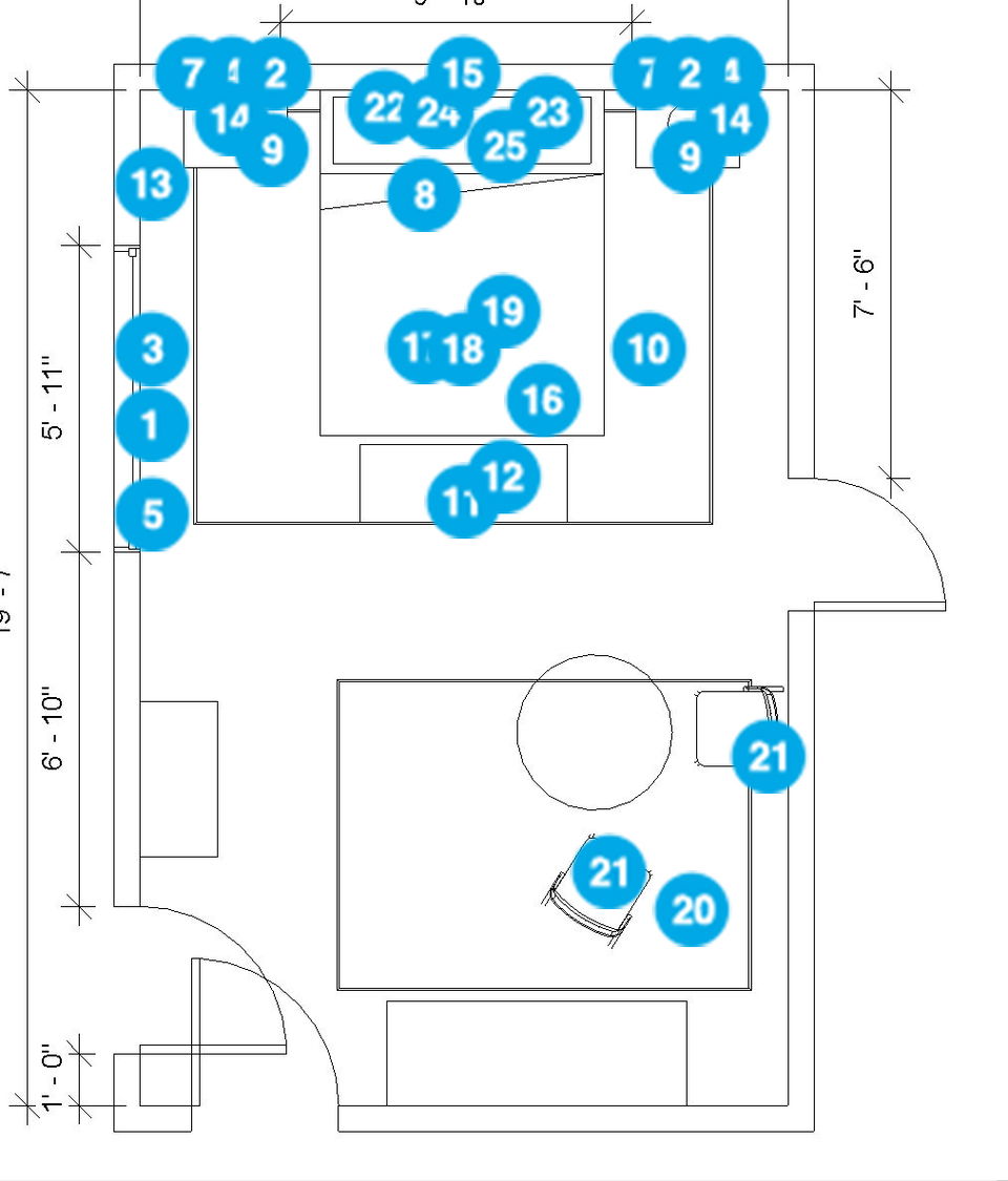 Plano del Dormitorio del Diseñador en Línea