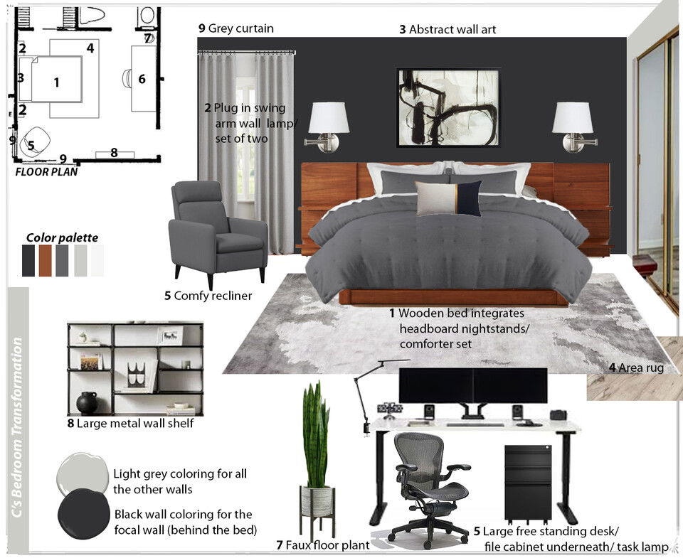 Transformación de casa con techo abovedado moderno Moodboard 1 de Franzi K.